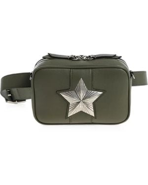 Les Jeunes Etoiles Vega Star-Patch Belt Bag - Green
