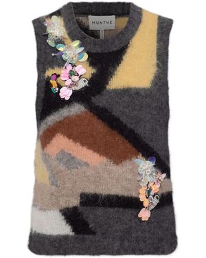 Munthe Rubble Embellished Vest - Black