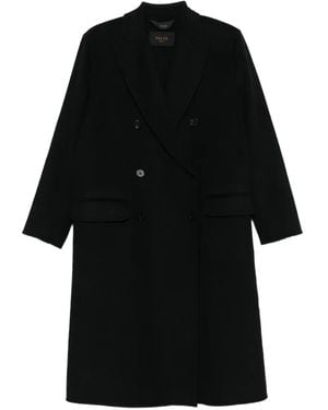 Paltò Manteau En Laine À Boutonnière Croisée - Noir