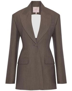 ROKSANDA Ivara Cut-Out Wool Blazer - Brown