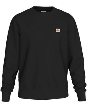 Calvin Klein Logo-Patch Jumper - Black