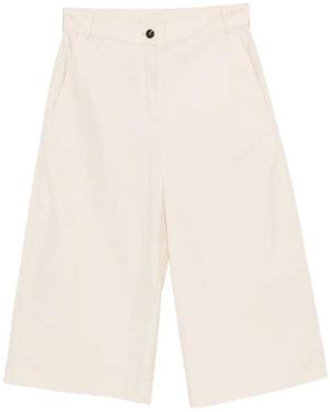 Psophia Wide-Leg Cropped Trousers - White