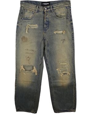 NO/FAITH STUDIOS Venice Gerafelde Jeans Met Vervaagd Effect - Grijs