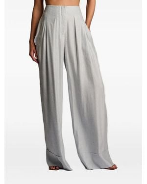 Hevron Rory Pleated Trousers - Grey