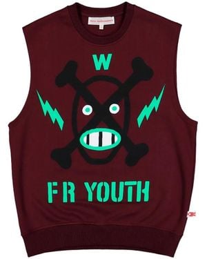 Walter Van Beirendonck Youth Graphic-Print Sleeveless Jumper - Red