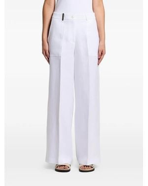Peserico Patch-Pocket Palazzo Pants - Purple