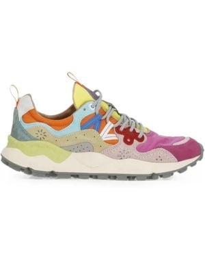 Flower Mountain Yamano Floral-Print Trainers - Pink
