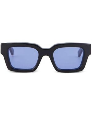 Off-White c/o Virgil Abloh Virgil Rectangle Logo Sunglasses - Blue