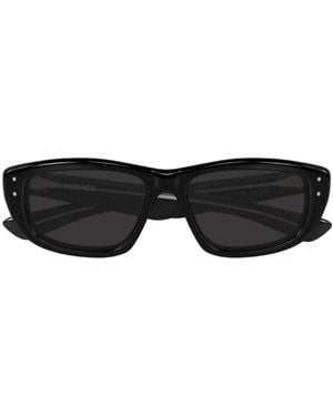 Balenciaga Occhiali Da Sole Rettangolari - Nero