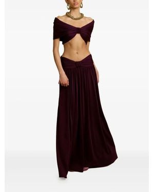 Arcina Ori Alessia Knotted Top - Red