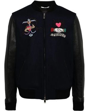 Valentino Garavani Bead-Logo Detailing Jacket - Black