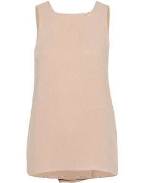 Tibi Pebble Sable Top Aus Krepp - Natur