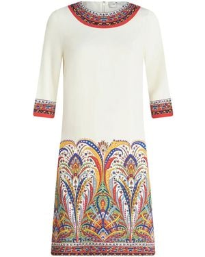 Etro Paisley-Print Cady Dress - White