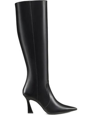 Stuart Weitzman 85Mm Vinnie Pointed Zip Boots - Black