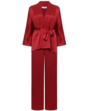 Antonelli Belted Wrap Jacket - Red