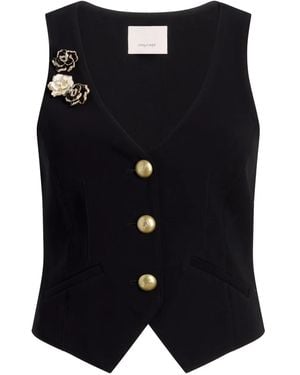 Cinq À Sept フローラル トップ - ブラック