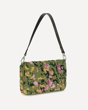STAUD Sac Porté Épaule Timmy À Perles - Green