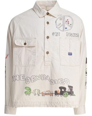 Kapital Chemise En Coton À Imprimé Graphique - Neutre