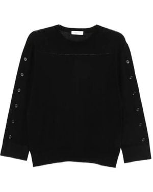 Kangra Button-Sleeve Jumper - Black