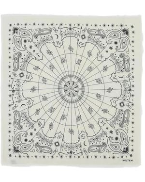 Kujten Large Hachiko Astro Bandana Scarf - Grey