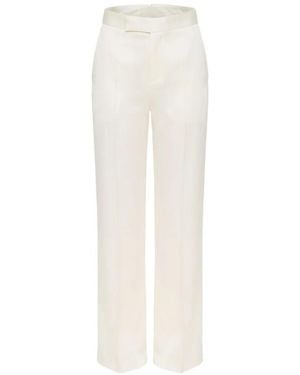 Sa Su Phi Satin Wide-Leg Pants - White