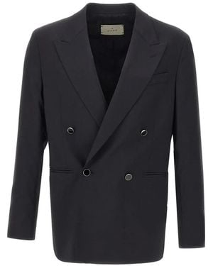 Manuel Ritz Double-Breasted Blazer - Blue