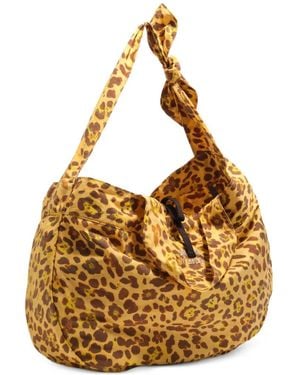 Bimba Y Lola Leopard-Print Shoulder Bag - Metallic