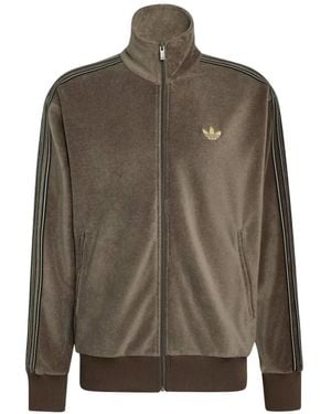 adidas Firebird Velour Track Top - Brown