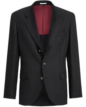 Brunello Cucinelli Single-Breasted Blazer - Black