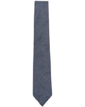 Dell'Oglio Martin Patterned Tie - Blue