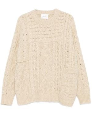 Isabel Marant Cable-knit crew-neck sweater - Natur