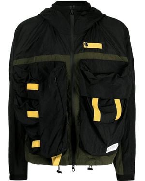 Mostly Heard Rarely Seen 3D Pocket Camper Hooded Jacket - Black