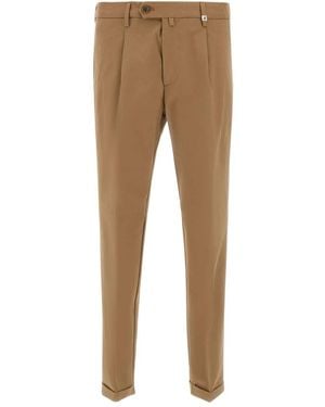 Myths Pleated Cotton Trousers - Natural