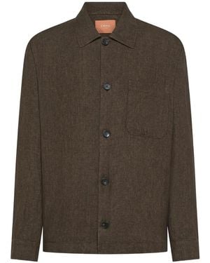 Cruna Cardiff Chest-Pocket Shirt - Brown