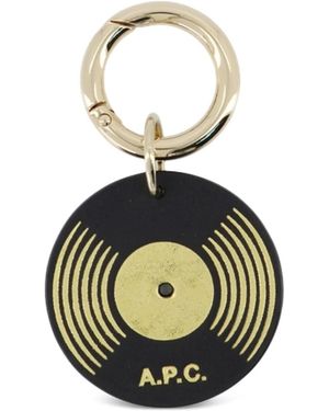 A.P.C. Vinyl-Embellishment Keyring - Black