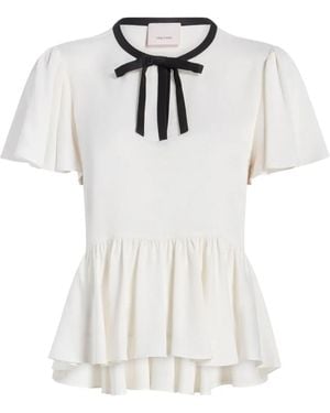 Cinq À Sept Heloise Ruffled Tie Top - White