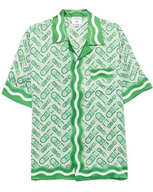CASABLANCA Chemise À Boutonnière Sur Le Devant - Vert