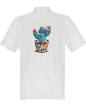 Paul Smith Graffiti Cactus T-Shirt - Wit