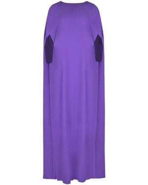 BERNADETTE Marco Pleated Cape Maxi Dress - Purple