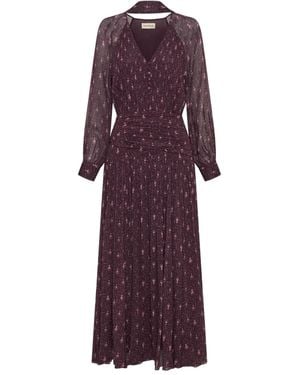 Nicholas Draya Floral-Print Maxi Dress - Purple