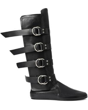 Ann Demeulemeester Stivali Biker Siver - Nero