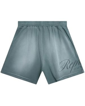 Represent Script mesh shorts - Azul