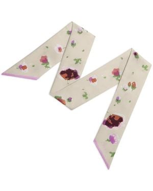 Furla Metropolis Floral-Print Bandeau Scarf - White