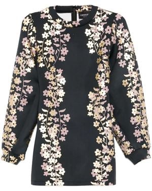 Cynthia Rowley Floral-Print Mini Dress - Black