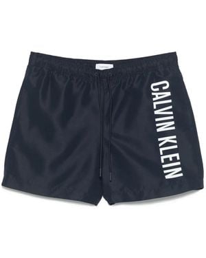 Calvin Klein ロゴ トランクス水着 - ブルー
