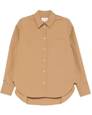 Loulou de Saison Pocket Curved Hem Shirt - Natural