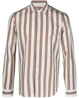 Manuel Ritz Striped Long-Sleeve Shirt - Natural