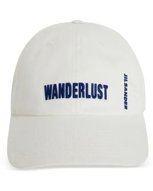 Jil Sander Baseballkappe Mit Logo-Stickerei - Weiß