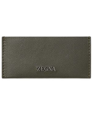 ZEGNA Dark Secondskin Card Case - Gray