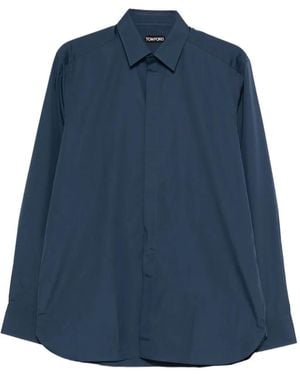 Tom Ford Long Sleeve Shirt - Blue
